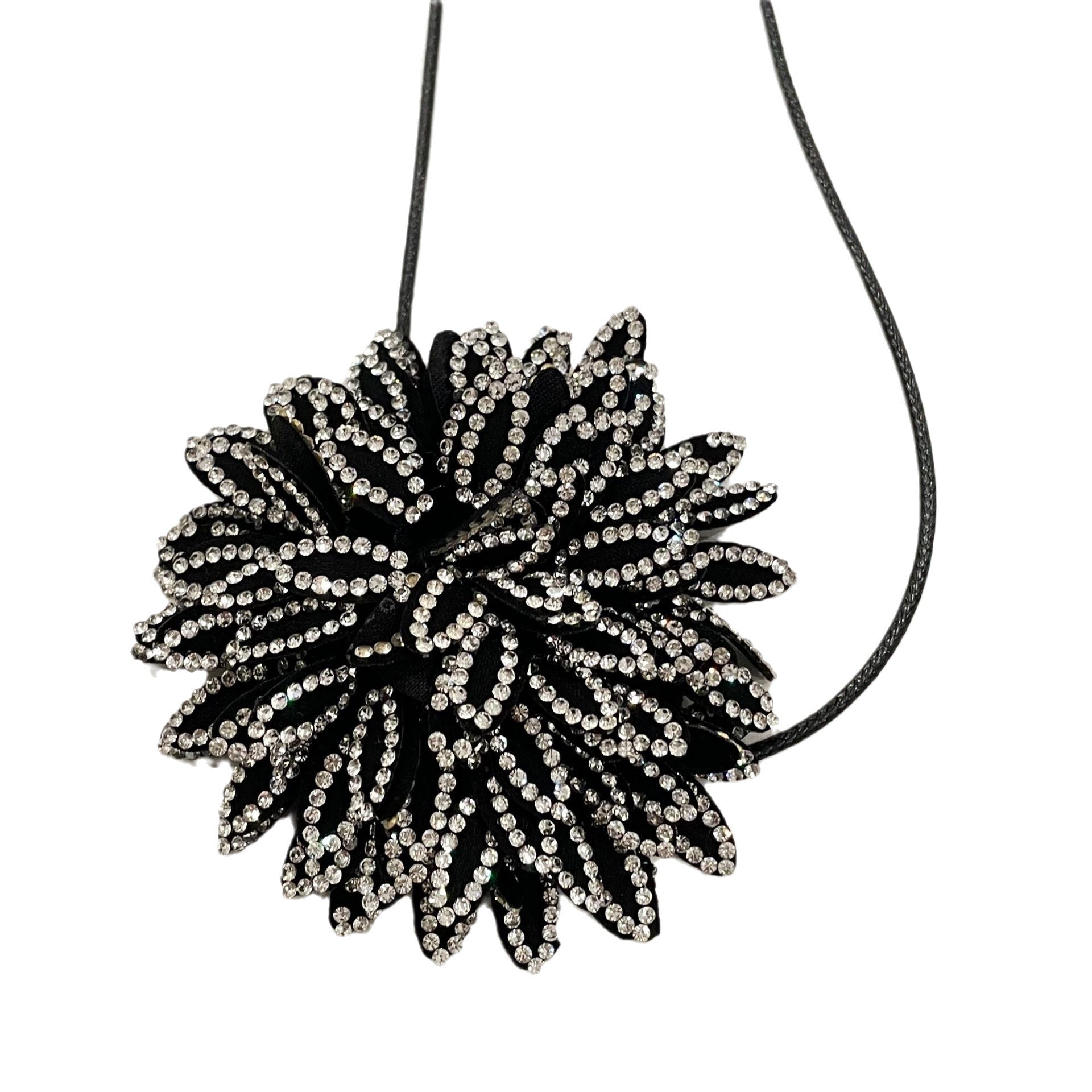 Diamond Flower Strap Choker