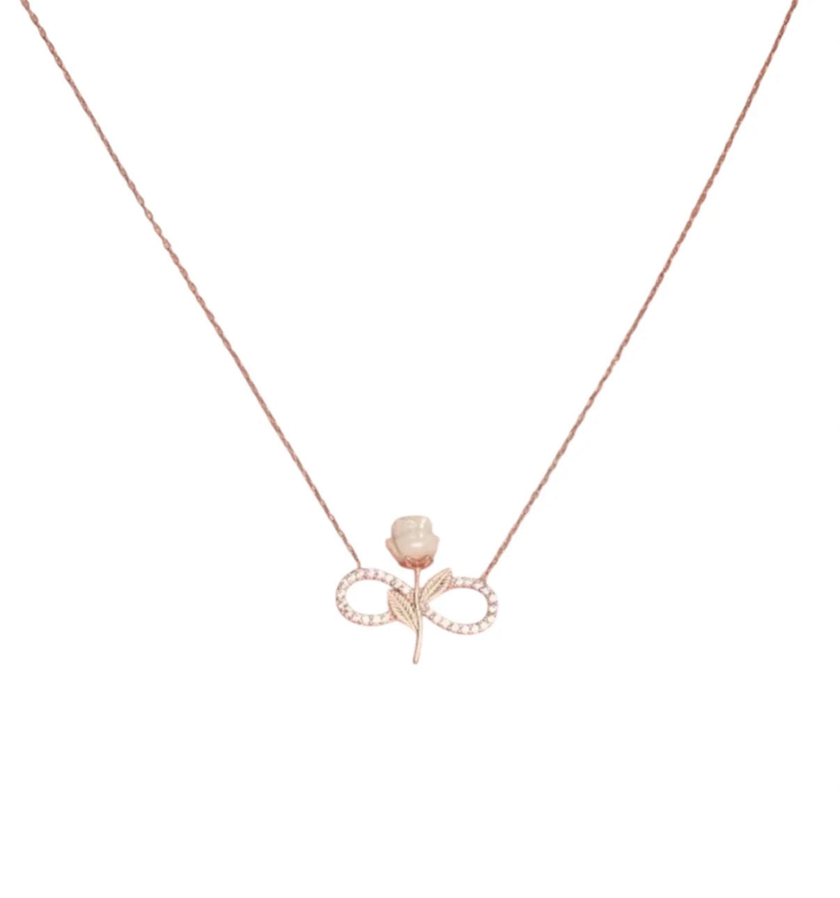 925 Sterling Silver Rose Gold Plated Necklace