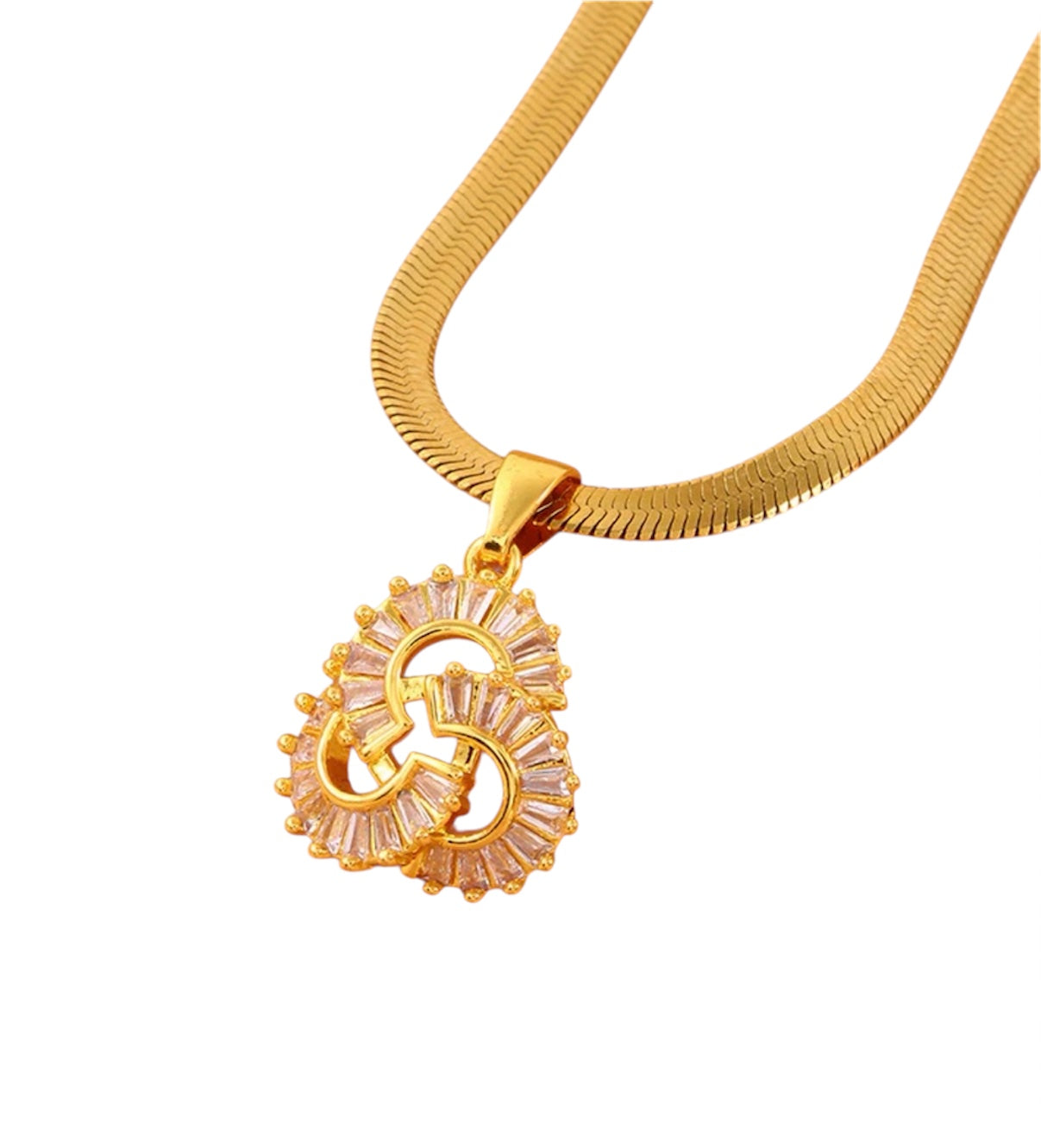 Snake Bone Leaf Pendant Necklace