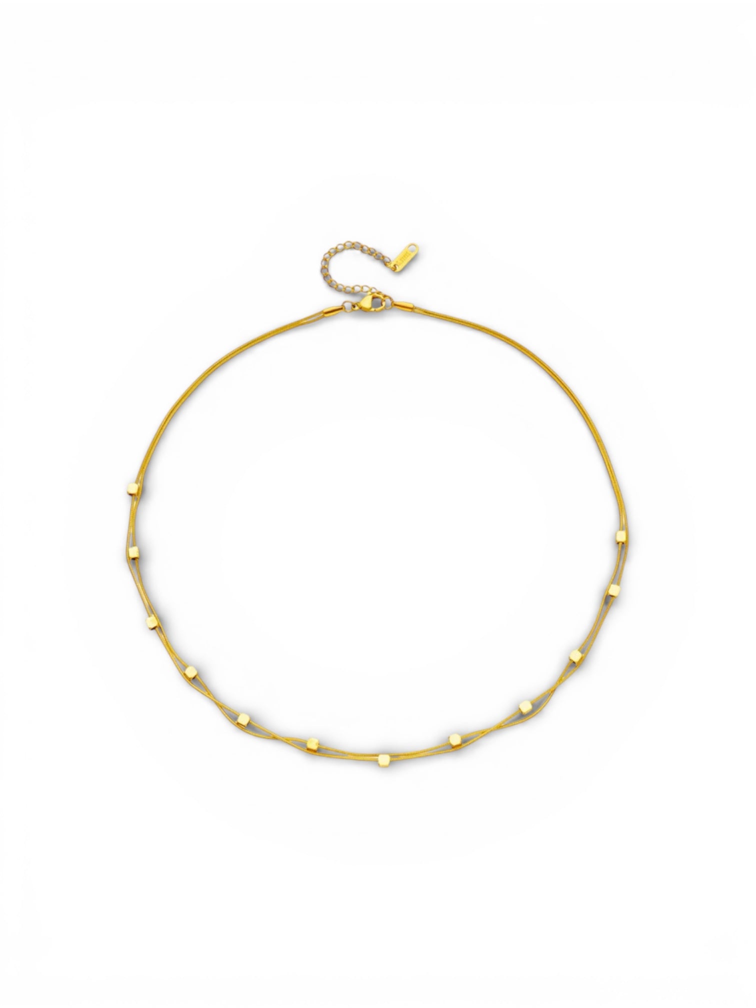 Titanium Steel Layer Square Necklace